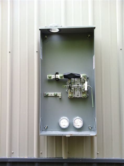 mounting meter box to metal building|metal siding meter box repair.